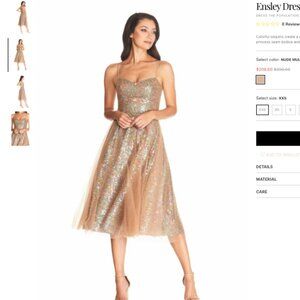 Dress the Population Ensley Dress Confetti Beige Prom Size 8